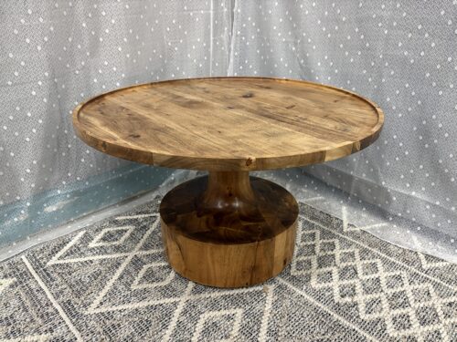 BLU DOT Solid Wood Turn Petite Coffee Table with Pedestal Base
