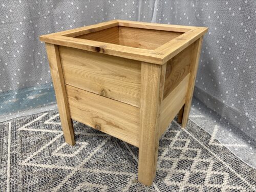 Square Spanish Cedar Elevated Planter