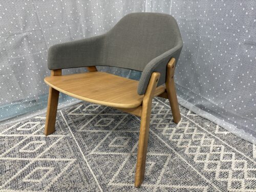 BLU DOT Clutch Lounge Chair with Charcoal Grey Upholstery