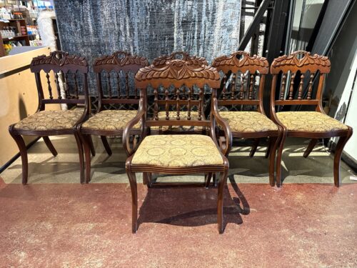 Vintage Regency-Style Dining Chairs (Set of 6)