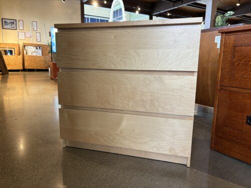 Three Drawer Dresser in Birch