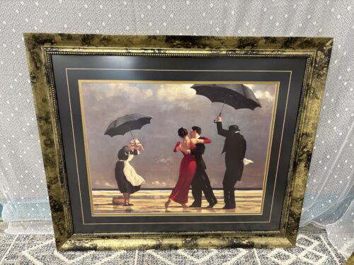 Jack Vettriano "The Singing Butler" Art Print in Ornate Black and Brass Frame
