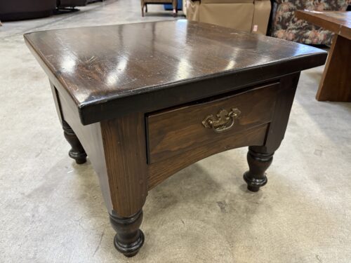 PENNSYLVANIA HOUSE  Espresso Stained Single Drawer Accent Table