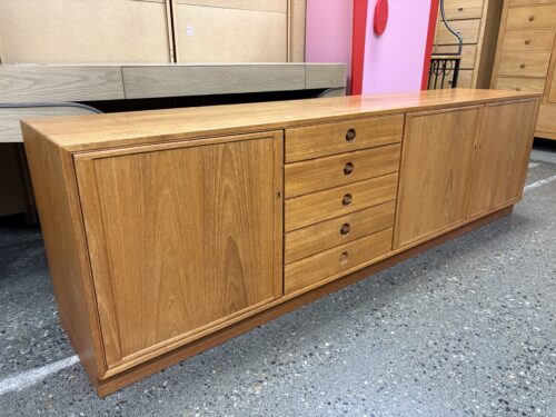 Vintage Light Brown Scandinavian Modern Style Sideboard