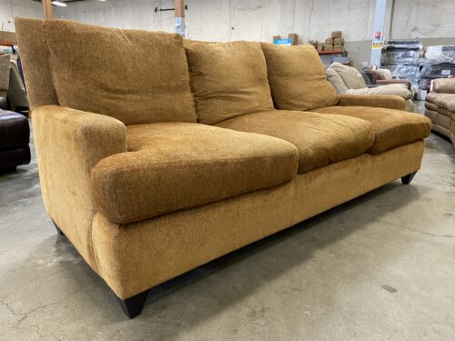 FERGUSON COPELAND LTD Caramel Chenille Unique Curvy Back Sofa