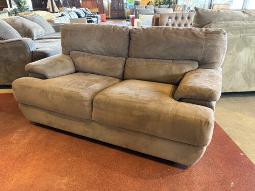 Sturdy Plush Tan 67" Loveseat