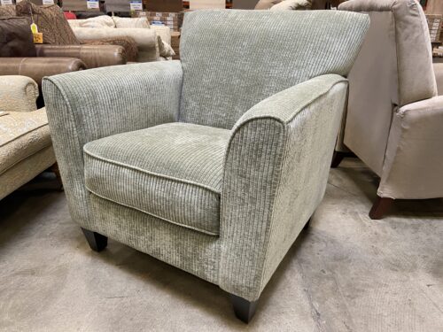 LA-Z-BOY Seafoam Green Piped Chenille Accent Chair