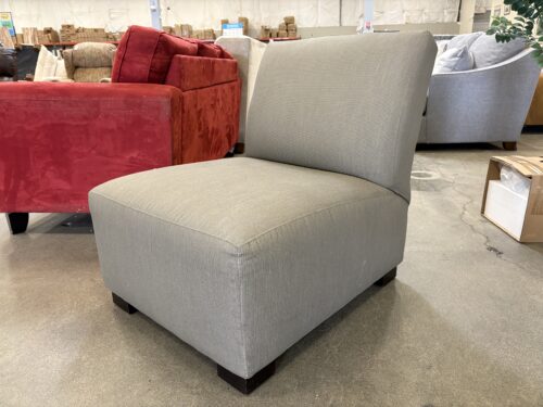 MITCHELL GOLD Dark Taupe Plush Armless Accent Chair