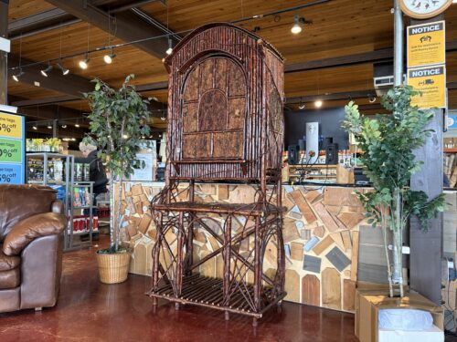 Handmade Arched Woodland Etagere Cabinet