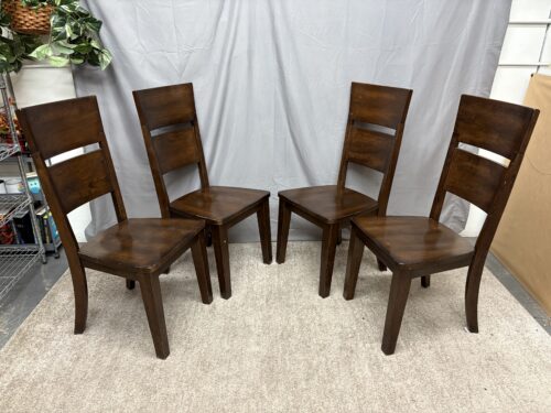 Basque Dark Wood Dining Chairs (Set of 4)