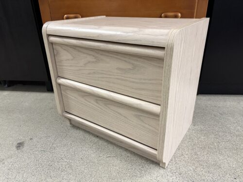 PALLISER Whitewashed 2-Drawer Closed Nightstand