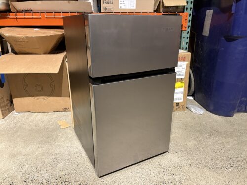 VISSANI 3.1 cu. ft. 2-Door Mini Refrigerator in Stainless Steel with Freezer Model #HVDR31GSE