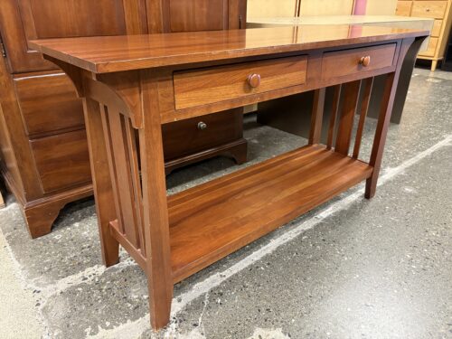 ETHAN ALLEN Impressions Cherry Finish Mission Style Sofa Table