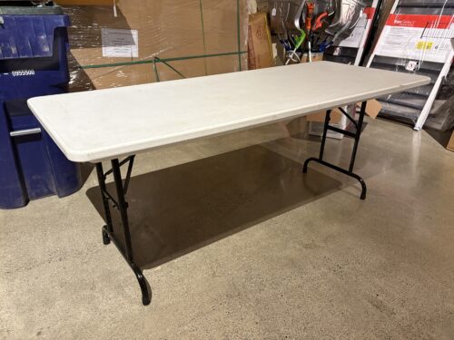 White Plastic Rectangular Outdoor Folding Table