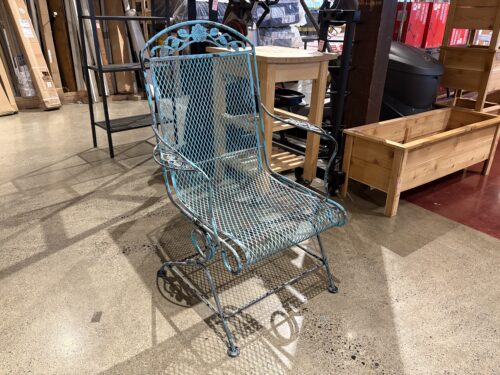 Vintage Wrought Iron Patio Rocking Chair