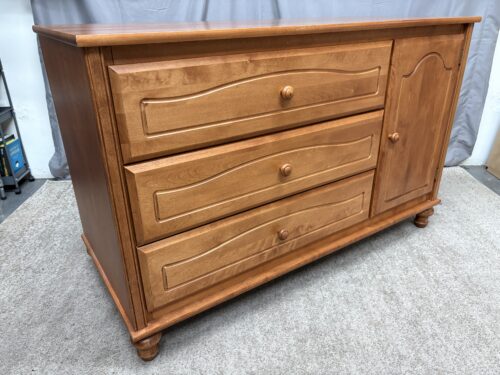 BELLINI Light Brown Low Dresser w/ Cabinet