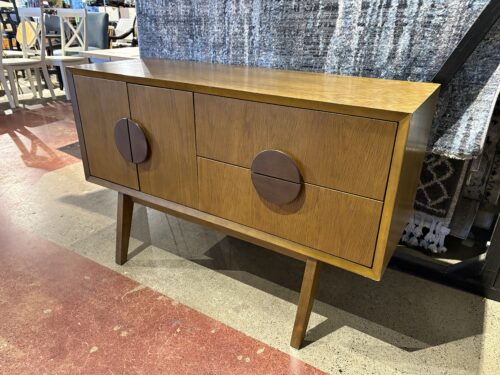 Mid-Century Modern Natural Oak Buffet