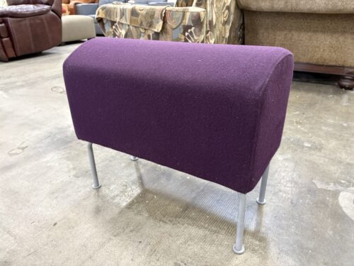 IKEA Vintage Pastill Wool Upholstered Ottoman in Royal Purple