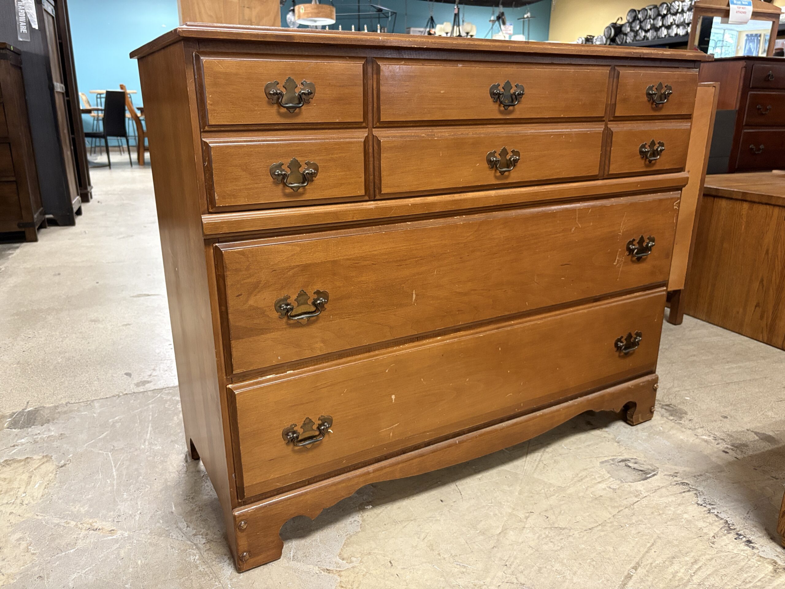 T.F.I. Light Brown 3-Drawer Low Dresser