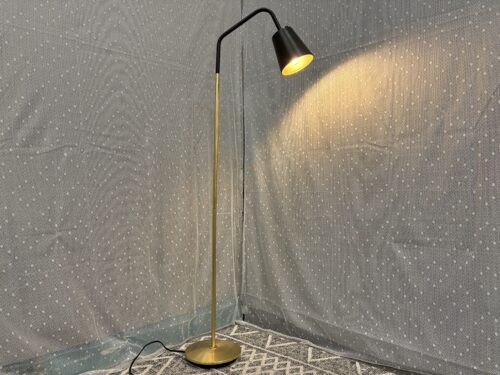 Contemporary Black and Gold Spotlight Style Floor Lamp