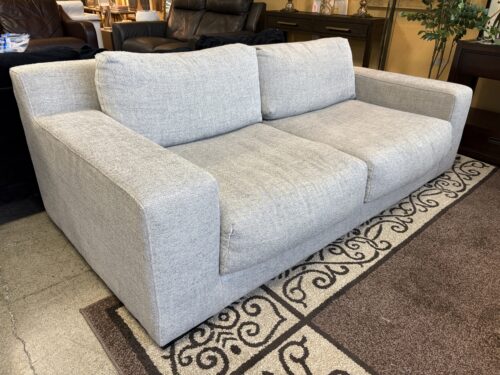 WEST ELM Light Grey Fabric Contemporary Sofa
