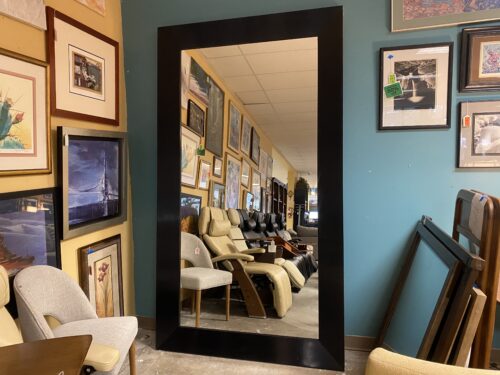 RESTORATION HARDWARE Large Black Rectangular Mirror