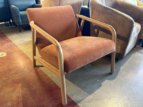 JOYBIRD Rosen Mid-Century Modern Orange Lounge Chair