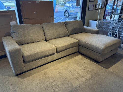 Gray L-Shape Sectional with Hidden Storage