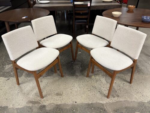 ARTICLE Nosh Chalk Grey Upholstered Chairs (Set of 4)