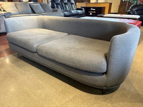 SOFA COMPANY Gray Modern Low-Profile Curved Sofa