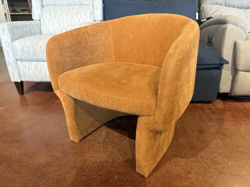 SOFACOMPANY Orange Art Deco Barrel-Back Chair