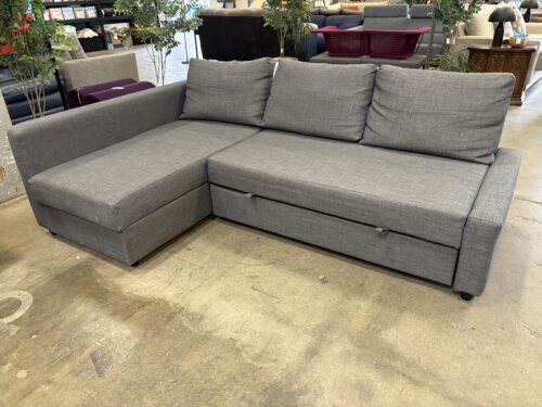 IKEA Friheten Dark Grey Convertible Sleeper Sofa with Storage Chaise