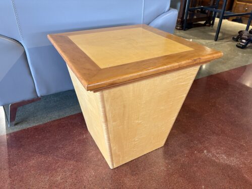 Light Wood Small Display Pedestal with Removable Top