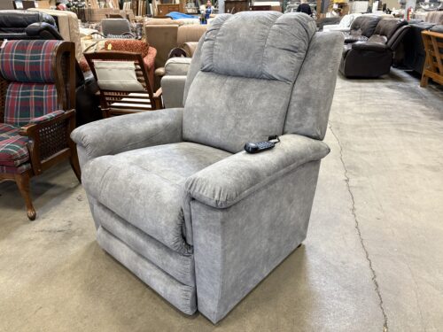 NEW! LA-Z-BOY Clayton Grey Power Lift Recliner with Massage and Heat Functions