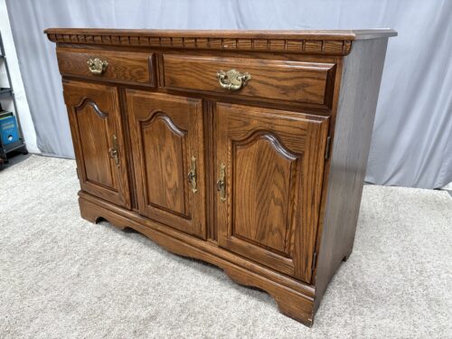 Dark Brown Solid Wood Traditional Sideboard