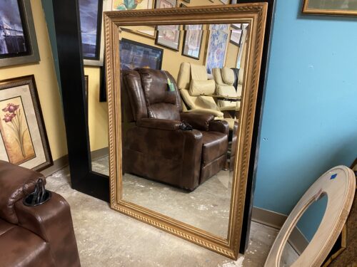Solid Wood Carved Frame Rectangular Mirror