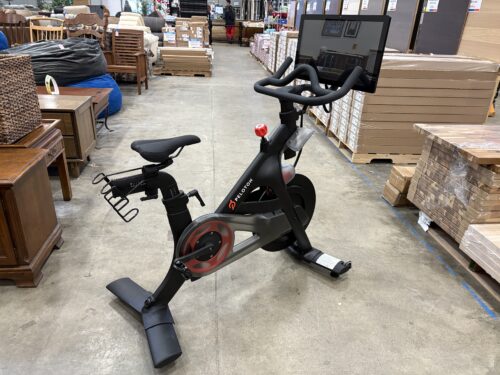 PELOTON Stationary Cross Training Bike with 21" Monitor and Men's Size 10.5 Biking Cleats