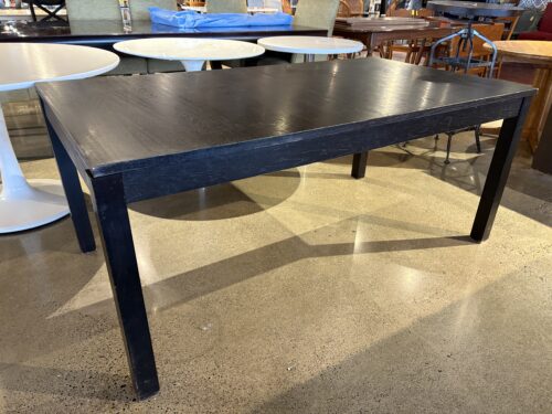Black Parsons Style Rectangular Dining Table