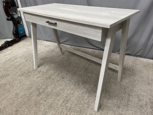 Rustic Whitewashed Single Drawer Desk