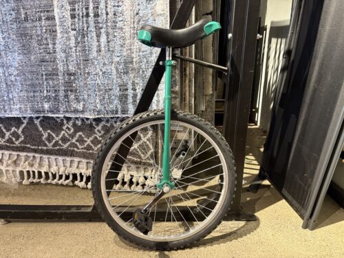 Green 24 Inch Wheel Outdoor Unicycle