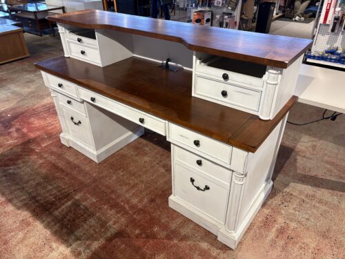 MARTIN FURNITURE Durham Rustic Knotty Cherry Two Tone Casual Cottage Desk