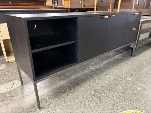 ARTESANOS Trey Black Wash Poplar Media Console