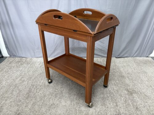 Vintage Mahogany Finish Butler Cart