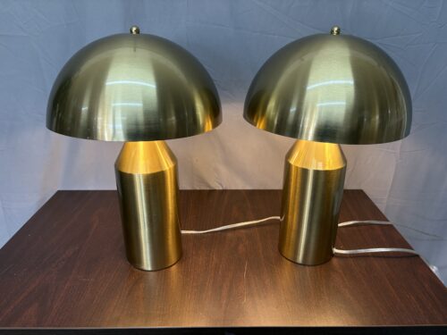 Brass Mushroom Table Lamp (Set of 2)