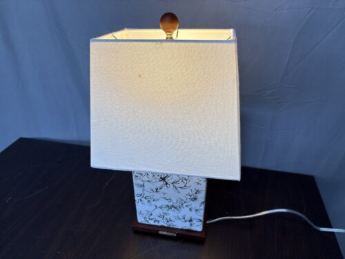 RALPH LAUREN Black & White Floral Petite Table Lamp