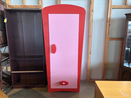 IKEA Pink and Red Mammut Wardrobe