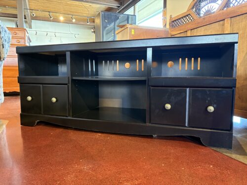 ASHLEY Black Shay TV Stand with Drawers