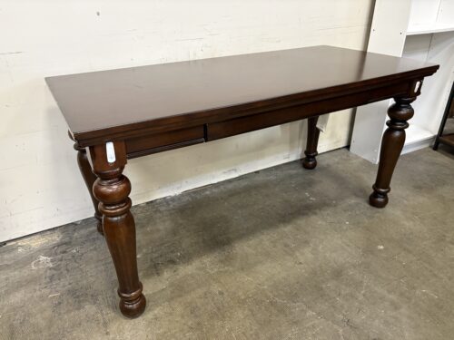 ASHLEY  Mahogany Finish Large Provincial Style Office Desk with Drawer