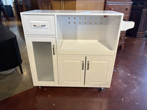 Rolling Kitchen Island Cart with Extendable Tray