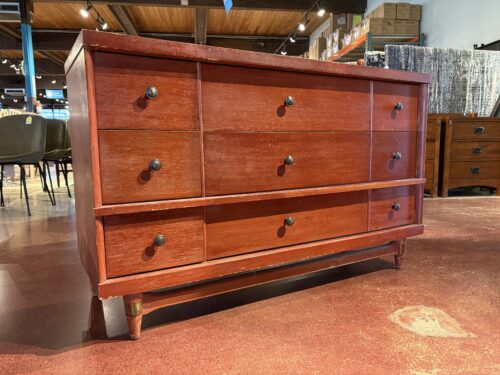 Vintage Mid-Century Modern Six Drawer Dresser